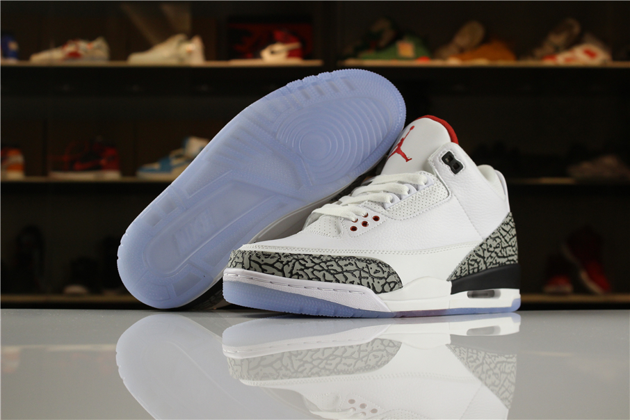 Air Jordan 3 NRG Free Throw Line White Black-Fire Red-Cement Grey